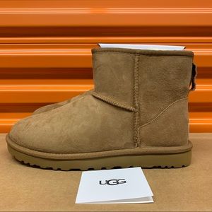 UGG Classic Mini Chestnut Sheepskin Suede Winter Men’s Boots